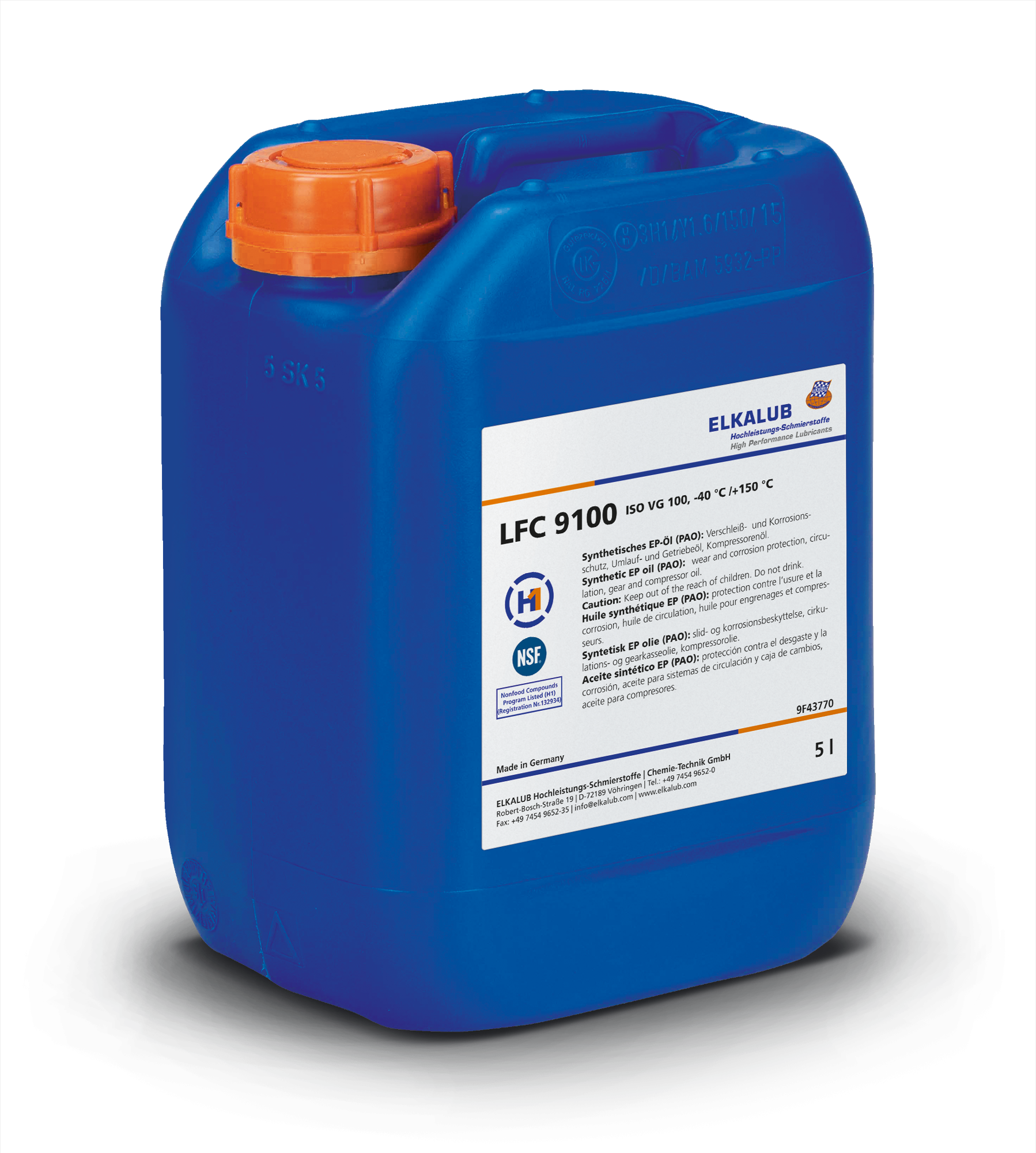 ELKALUB LFC 9100 H1 PAO Oil